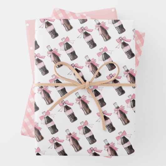 Rosa Baby-Soda Ready to POP Geschenkpapier Set (Beispiel)