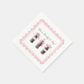 Rosa Baby-Soda Ready to POP Serviette (Ecke)
