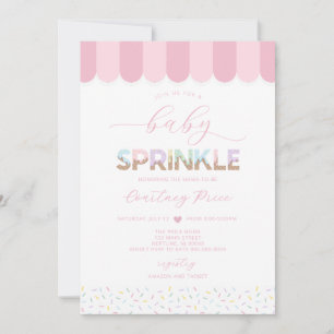 Rosa Baby Sprinkle Baby Shower Einladung