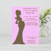 Rosa Baby-Stoß-Einladung Einladung (Stehend Vorderseite)