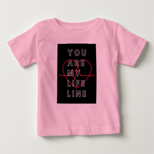 Rosa Baby t Shirt (Vorderseite)