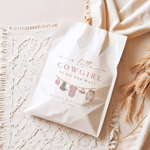 Rosa Baby Wäscheleine Kleine Cowgirl Baby Shower Geschenktütchen