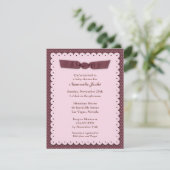 Rosa Babydusche Einladung (Stehend Vorderseite)