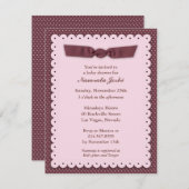 Rosa Babydusche Einladung (Vorne/Hinten)