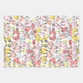 Rosa Babydusche Geschenkpapier Set (Vorderseite 2)