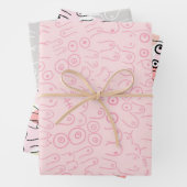 Rosa Babydusche Geschenkpapier Set (Beispiel)