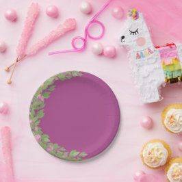 Rosa Babydusche Hochzeit schlicht Pappteller