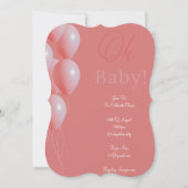 Rosa-Babydusche Save The Date (Vorderseite)