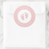 Rosa Babyduschklemme | Baby Name Fevor Sticker (Tasche)