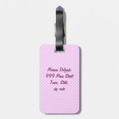 rosa Babyelefant Gepäckanhänger (Rückseite vertikal)