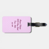 rosa Babyelefant Gepäckanhänger (Rückseite horizontal)