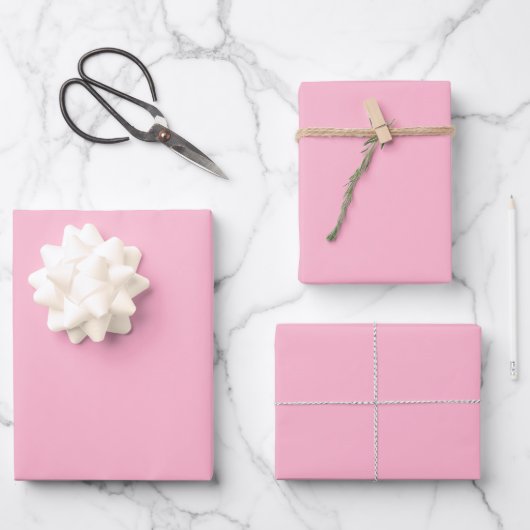Rosa Babyfarbe Geschenkpapier Set (Vorderseite)