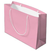 Rosa Babyfarbe Große Geschenktüte (Rückseite Schrägansicht)