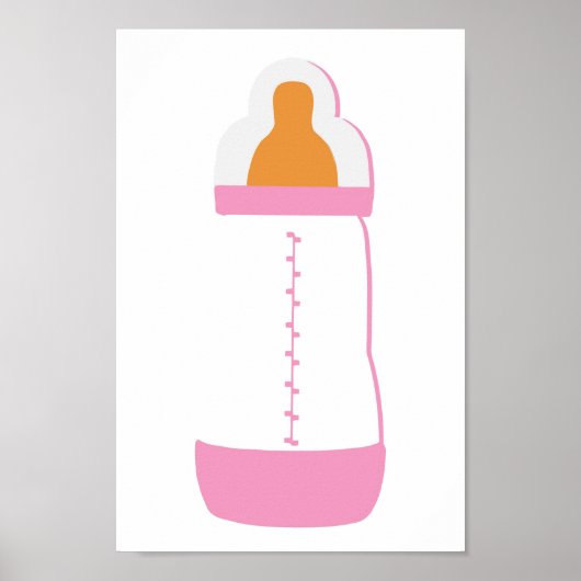 Rosa Babyflasche 1 Poster (Vorne)