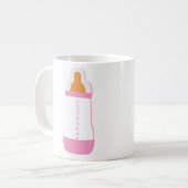 Rosa Babyflasche Kaffeetasse (Vorderseite Links)
