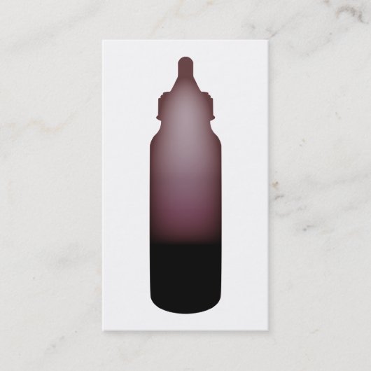 rosa Babyflasche Visitenkarte (Vorderseite)