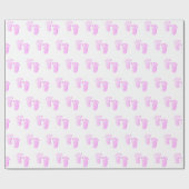 Rosa Babynahrung auf Weiß Geschenkpapier (Flach)