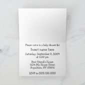 Rosa Babyparty-Einladung mit Wäscheleine Einladung (Innenseite)