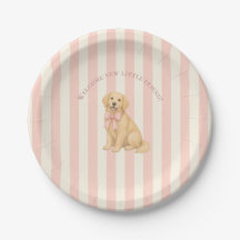 Rosa Babyparty für Golden Retriever 