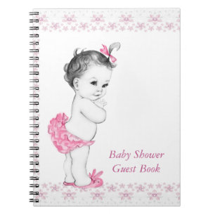 Rosa Babyparty-Gästebuch Notizblock