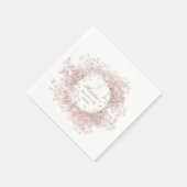 rosa Baby's Breath Taufe Serviette (Ecke)