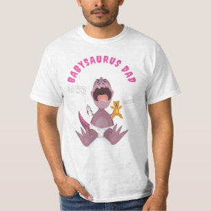 Rosa Babysaurus Papa T-Rex  T-Shirt