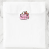 Rosa Babytasche Runder Aufkleber (Tasche)