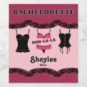 Rosa, Bachelorette, Lebie-Weinetikett Weinetikett (Einzelnes Label)