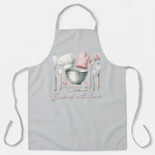 Rosa Backen mit Liebe-Angebot Schürze (Vorderseite)