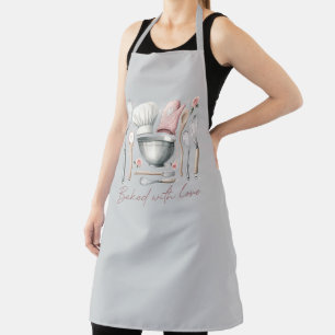 Rosa Backen mit Liebe-Angebot Schürze