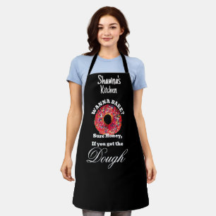 Rosa Bäcker-Schürze für Donuts - Backen Sie im Sti Schürze
