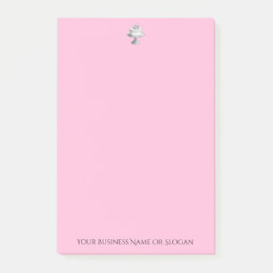 Rosa Bäckerei Business Eleganter, maßgeschneiderte Post-it Klebezettel
