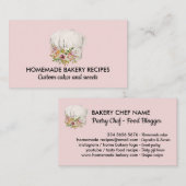 Rosa Bäckerei Koch Aquarellgebäck Visitenkarte (Vorne/Hinten)