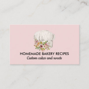 Rosa Bäckerei Koch Aquarellgebäck Visitenkarte
