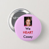 Rosa Backgroud <3 Casey Knopf Button (Vorne & Hinten)