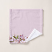 Rosa Background Spring Blossom entlang der unteren Badhandtuch Set (Waschlappen)