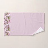 Rosa Background Spring Blossom entlang der unteren Badhandtuch Set (Handtuch)