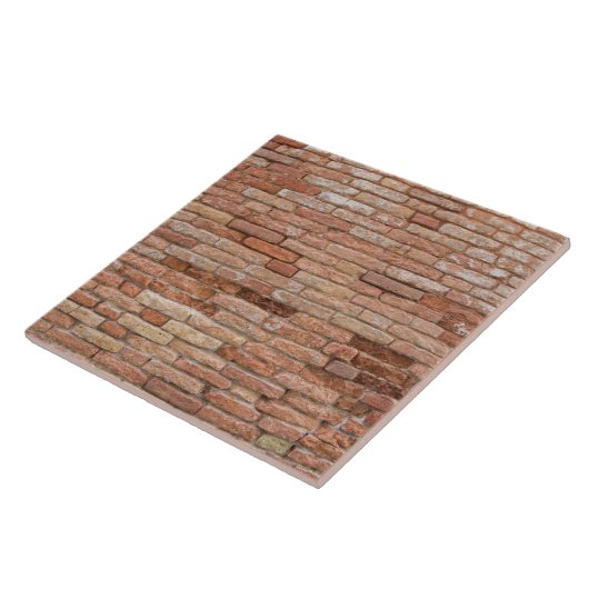 Rosa Backsteinmauer Fliese (Seite)