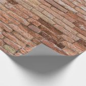 Rosa Backsteinmauer Geschenkpapier (Ecke)