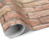 Rosa Backsteinmauer Geschenkpapier (Rolleneckpunkt)