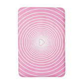 Rosa Badematte mit Herz - Farben auswählen (Vorderseite Vertikal)