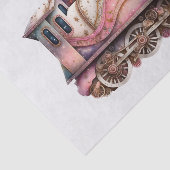 Rosa Bahn Motor Vintag Steampunk Stil Seidenpapier (Ausschnitt)