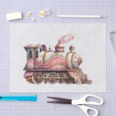 Rosa Bahn Motor Vintag Steampunk Stil Seidenpapier (Handwerk)