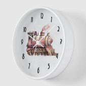 Rosa Bahn Motor Vintag Steampunk Stil Uhr (Winkel)