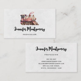 Rosa Bahn Motor Vintag Steampunk Stil Visitenkarte
