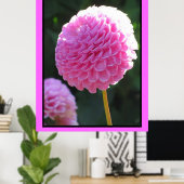 Rosa Ball Blume Poster (Heimbüro)