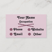 Rosa Ball des Garns (Strick u. Häkelarbeit) Visitenkarte (Rückseite)