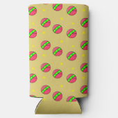 Rosa Bälle und Sterne braun Selters Dosenkühler (Rückseite)