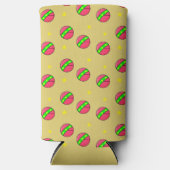 Rosa Bälle und Sterne braun Selters Dosenkühler (Vorderseite)