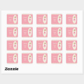 Rosa Ballerina 1 Square Sticker (Blatt)